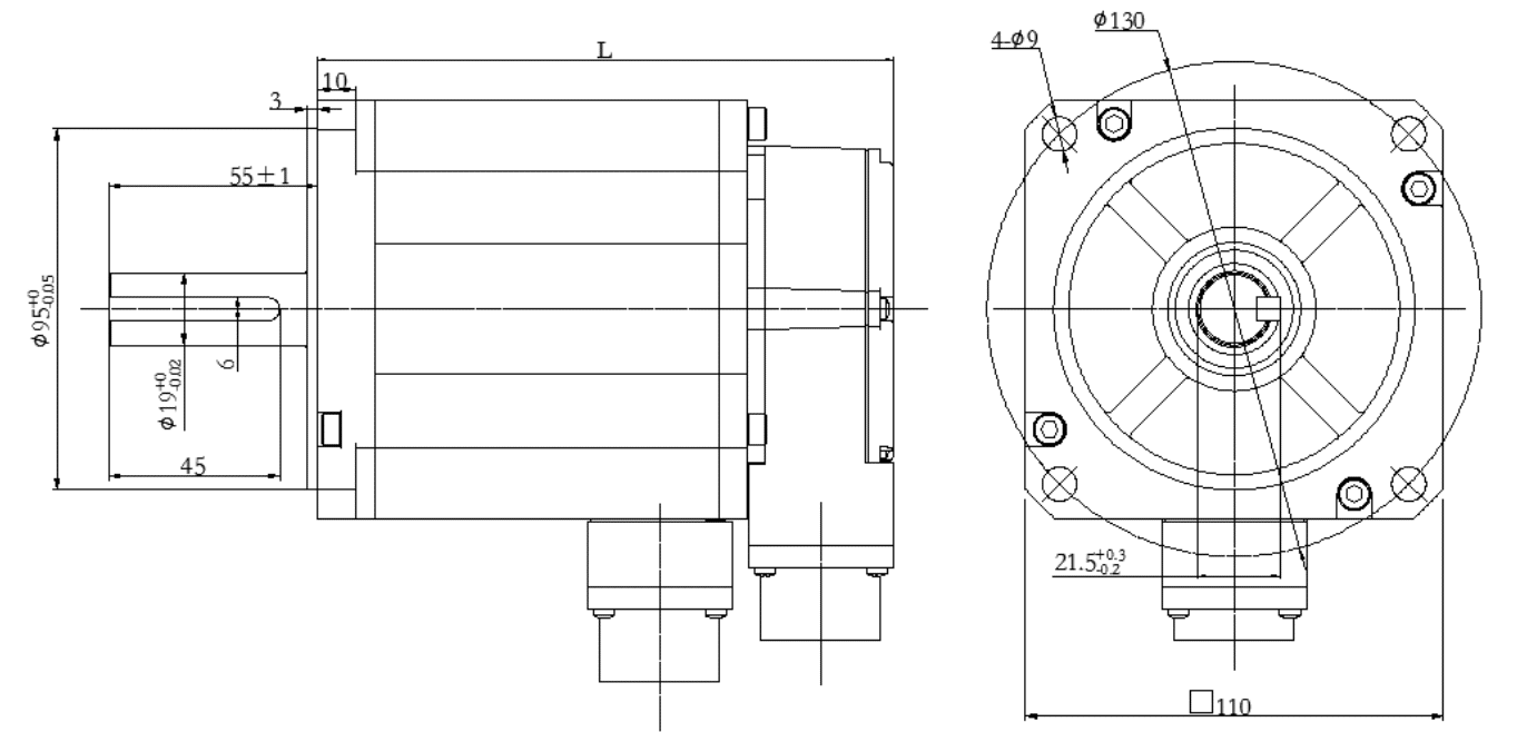 Drawings of Brushless Motor 110 Series-Rostoko