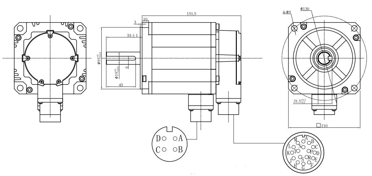 Drawings of Servo Motor 110 Series-Rostoko