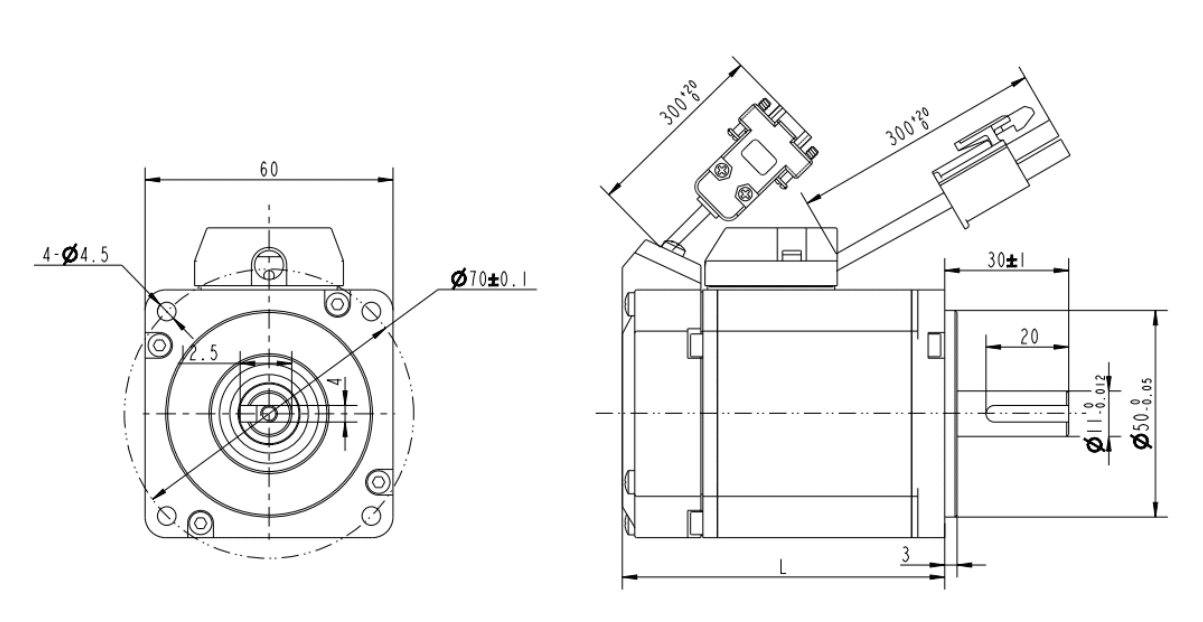 Drawings of Servo Motor 60 Series-Rostoko