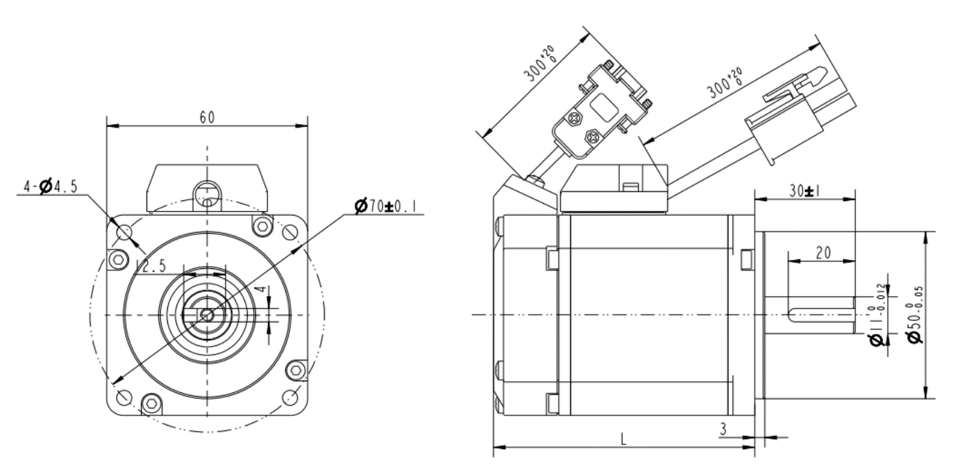 Drawings of Brushless Motor 60 Series-Rostoko