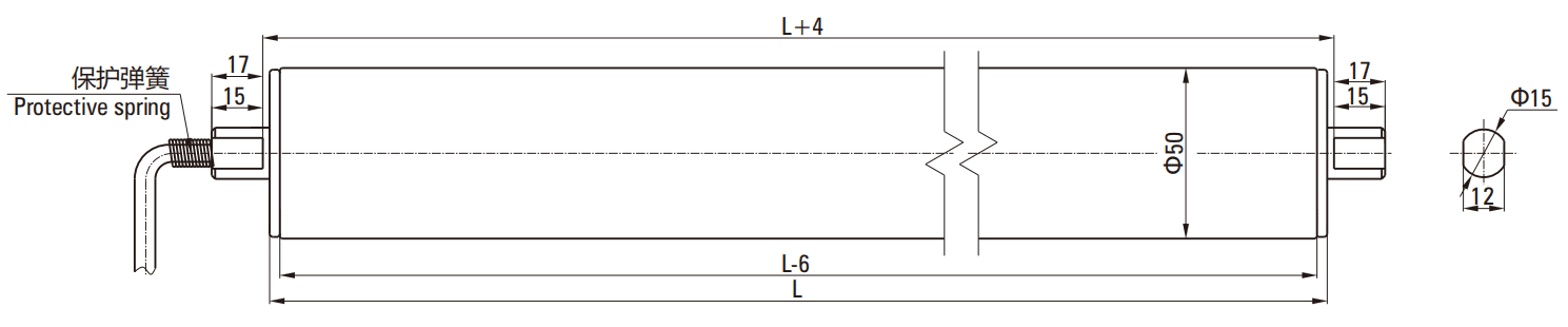 Drawings of Brushless Electric Roller 50 Series-1-Rostoko