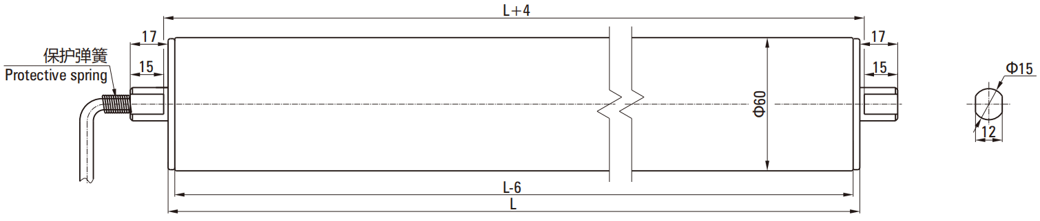 Drawings of Brushless Electric Roller 60 Series-1-Rostoko