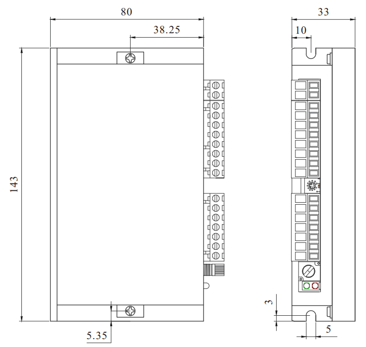 Drawings of Low Voltage BLDC Driver 300W-Rostoko