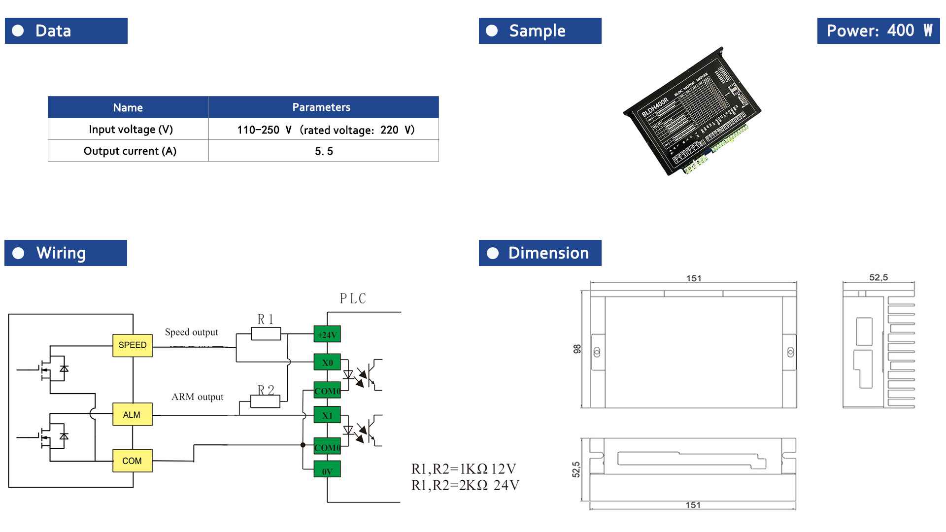 High Voltage BLDC Driver 400W-2-Rostoko