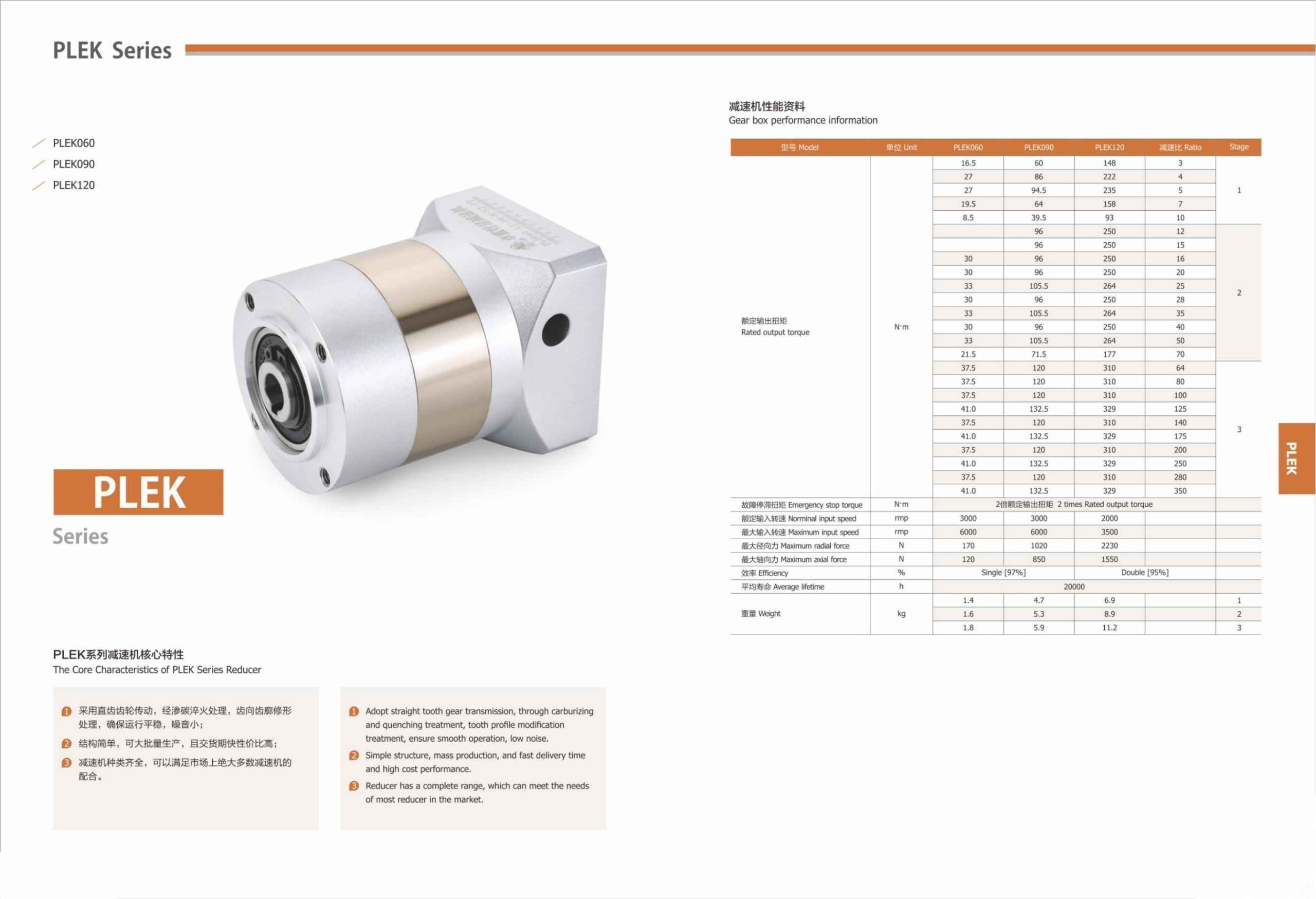 Planetary Gearbox Straight Teeth PLEK Series-2-Rostoko